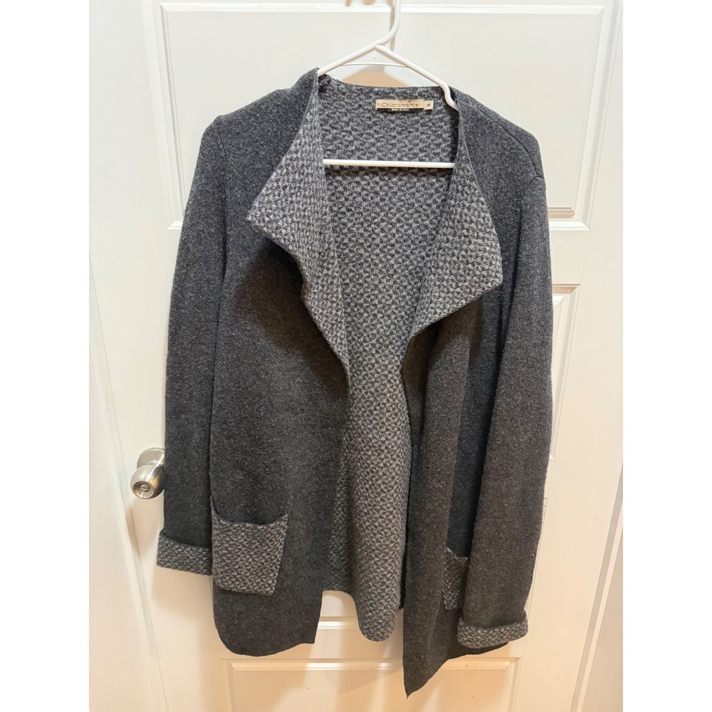 Wool Chiaramente Women's Knit‎ Cardigan Sweater Made in Italy Size M